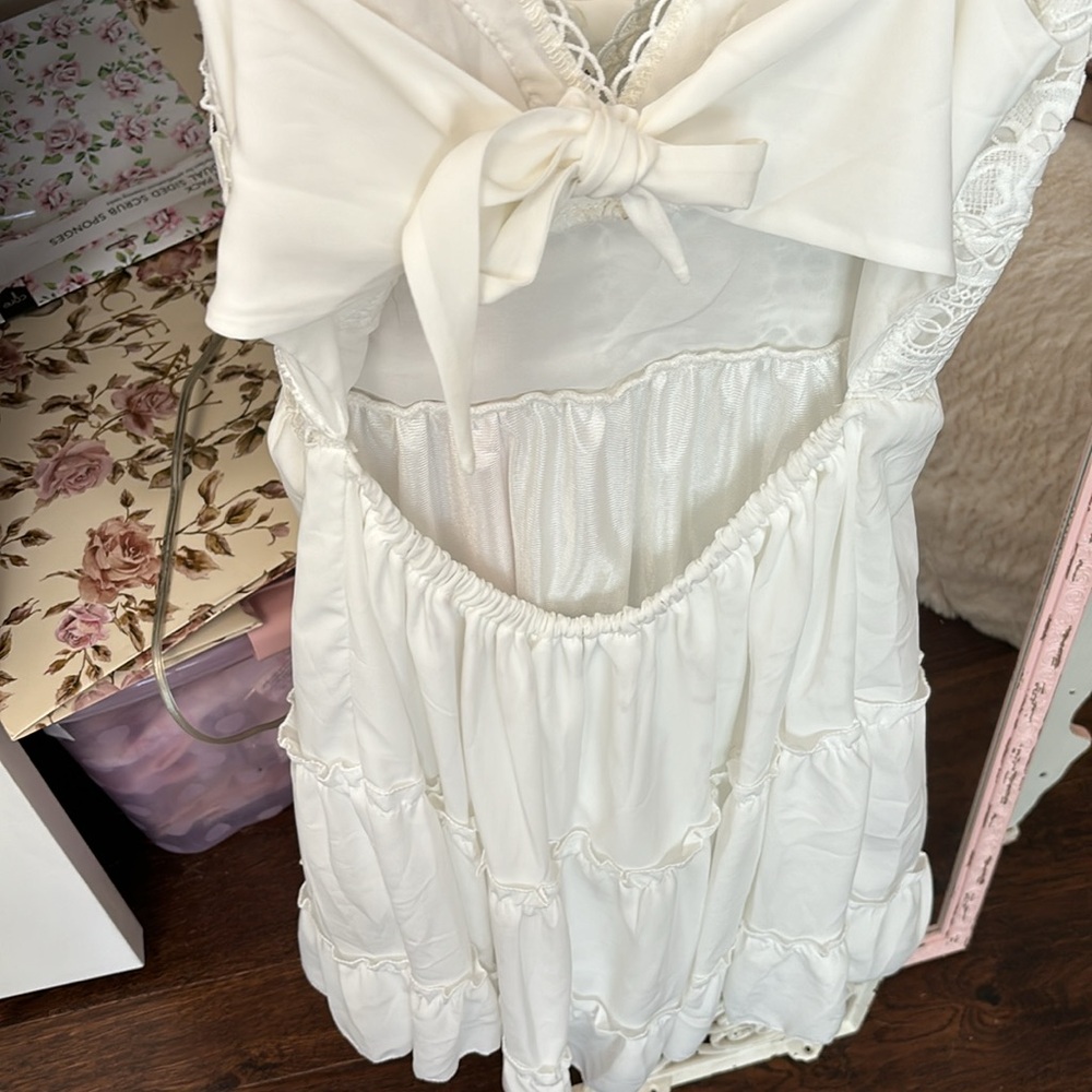 NWT! White Summer Dress - Picture 6 of 7
